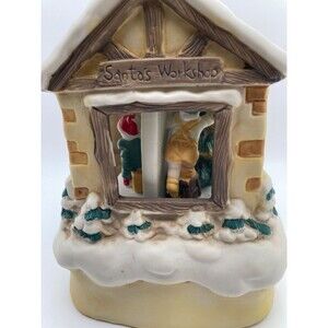 Vintage 1989 House of Lloyd "Santa's Workshop" Rotating Music figures